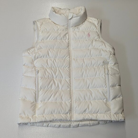 Polo Ralph Lauren Size Large 12/14 Girl's Cream Down Vest